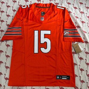 Nike Red Jersey #15 Chicago Bears Odunze
